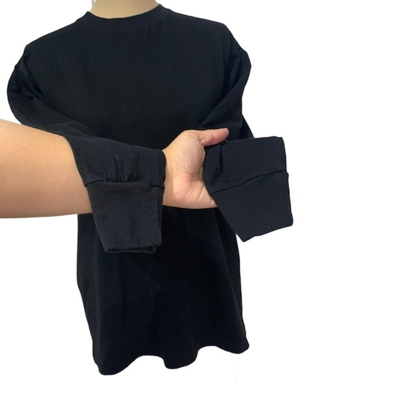 Women’s Black tops Sz L long Sleeves tee Sun Tees - Picture 6 of 12